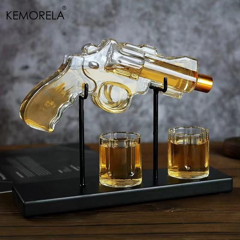 Glass Decanter Whiskey - KEMORELA Revolver Decanter in vetro Set