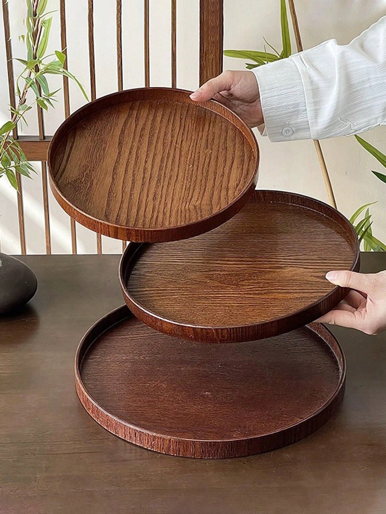 Wooden Serving Tray - 1 pezzo/3 pezzi Vassoio da portata