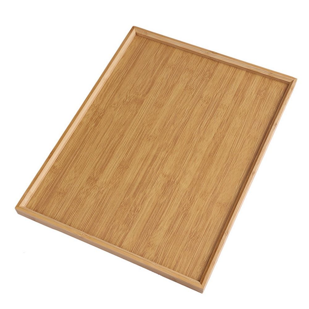 Wooden Serving Tray - Vassoio Decorativo in Bambù Naturale, Vassoio