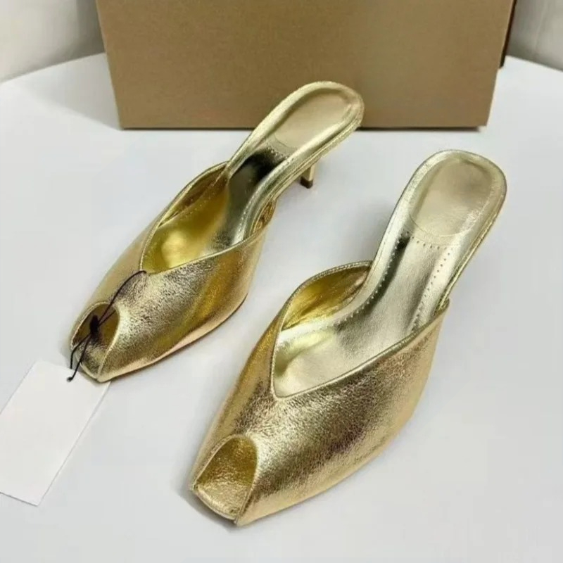 Luxury Lifestyle - Sandali Donna con Tacco Alto Dorati