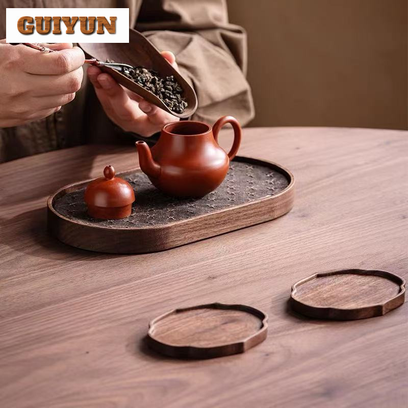 Vassoio da tè piccolo in noce  - Wooden Serving Tray recensione e prezzo