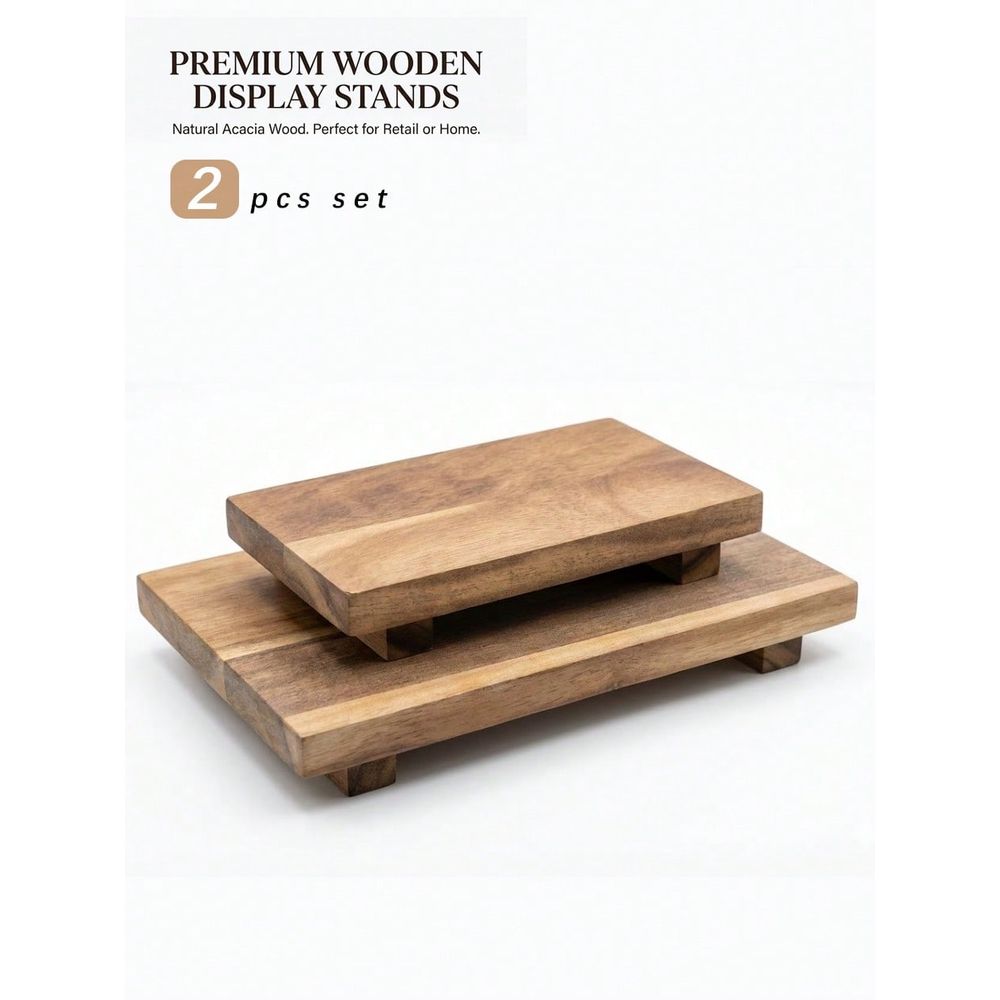 Set di 2 Pezzi: Vassoio Decora - Wooden Serving Tray recensione e prezzo