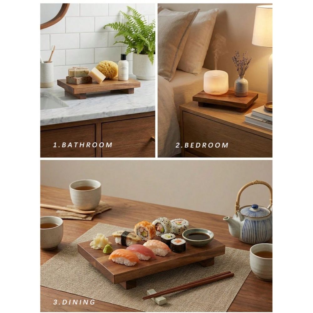 Set di 2 Pezzi: Vassoio Decora - Wooden Serving Tray recensione e prezzo